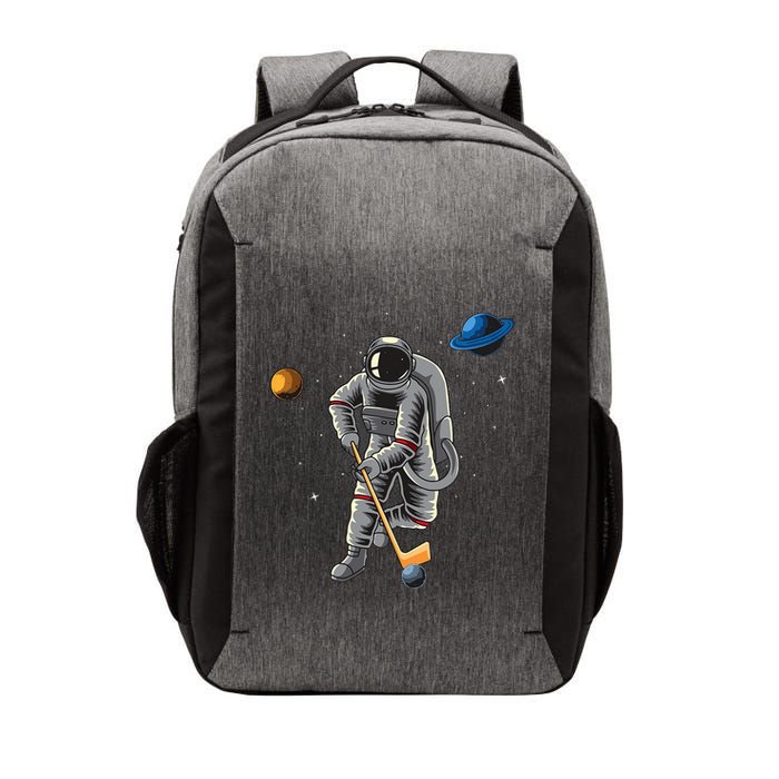 Astronaut playing Hockey in Space Planets Moon Vector Backpack