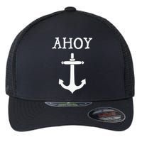 Ahoy Pirate Humor Anchor Ship Ocean Beach Sea Funny Flexfit Unipanel Trucker Cap