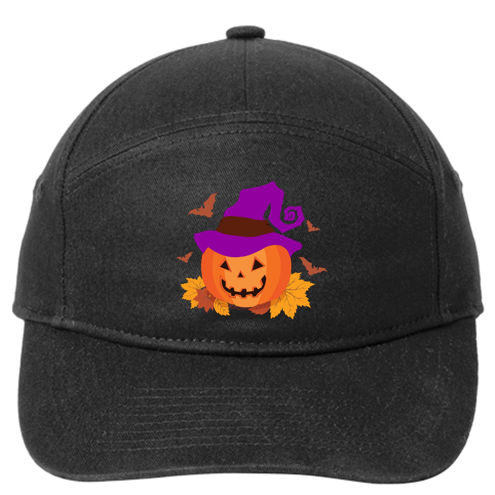 Autumn Pumpkin Halloween 7-Panel Snapback Hat