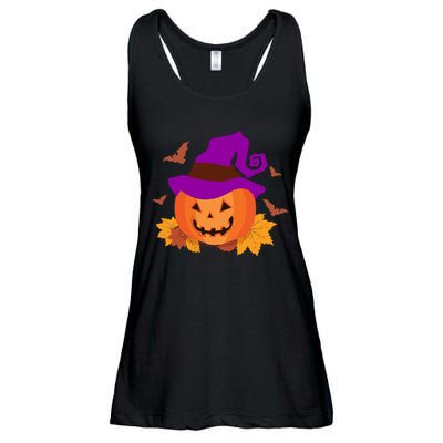 Autumn Pumpkin Halloween Ladies Essential Flowy Tank