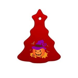 Autumn Pumpkin Halloween Ceramic Tree Ornament