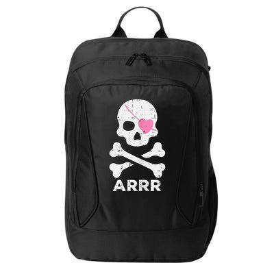 Arrr Pirate Heart Eyepatch Halloween Women City Backpack