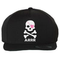 Arrr Pirate Heart Eyepatch Halloween Women Wool Snapback Cap