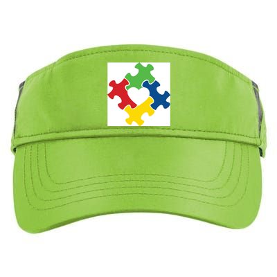 Autism Puzzle Heart Adult Drive Performance Visor