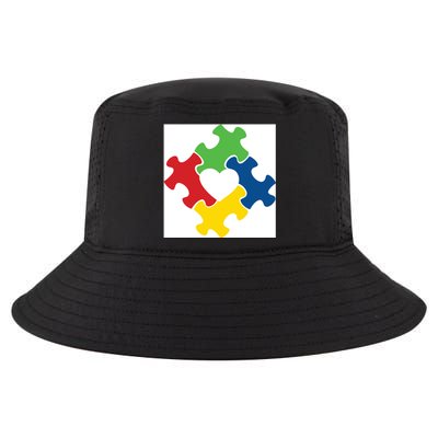 Autism Puzzle Heart Cool Comfort Performance Bucket Hat