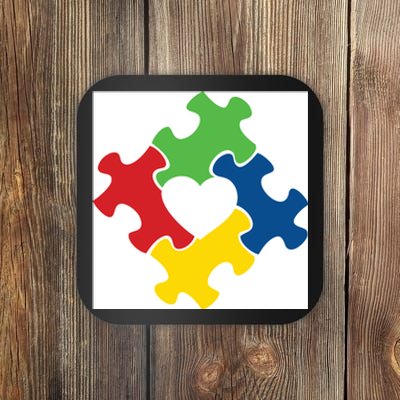 Autism Puzzle Heart Coaster