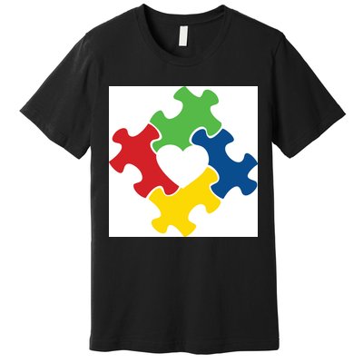 Autism Puzzle Heart Premium T-Shirt