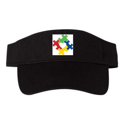 Autism Puzzle Heart Valucap Bio-Washed Visor