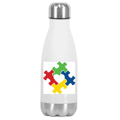 Autism Puzzle Heart Stainless Steel Insulated Water Bottle