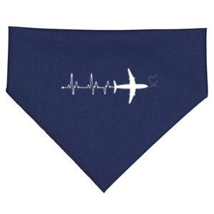 Airplane Pilot Heartbeat Clothing Student Pilot USA-Made Doggie Bandana