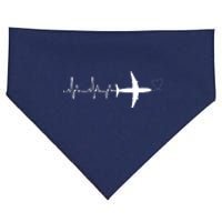 Airplane Pilot Heartbeat Clothing Student Pilot USA-Made Doggie Bandana