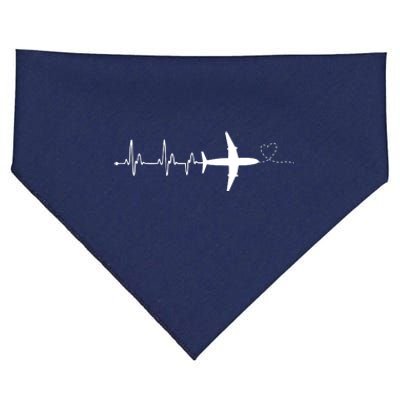 Airplane Pilot Heartbeat Clothing Student Pilot USA-Made Doggie Bandana