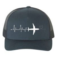 Airplane Pilot Heartbeat Clothing Student Pilot Yupoong Adult 5-Panel Trucker Hat