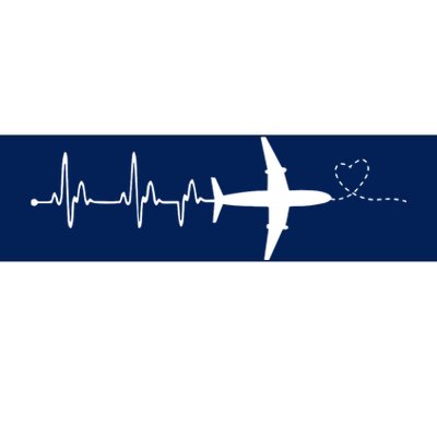 Airplane Pilot Heartbeat Clothing Student Pilot Bumper Sticker