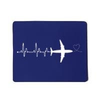 Airplane Pilot Heartbeat Clothing Student Pilot Mousepad