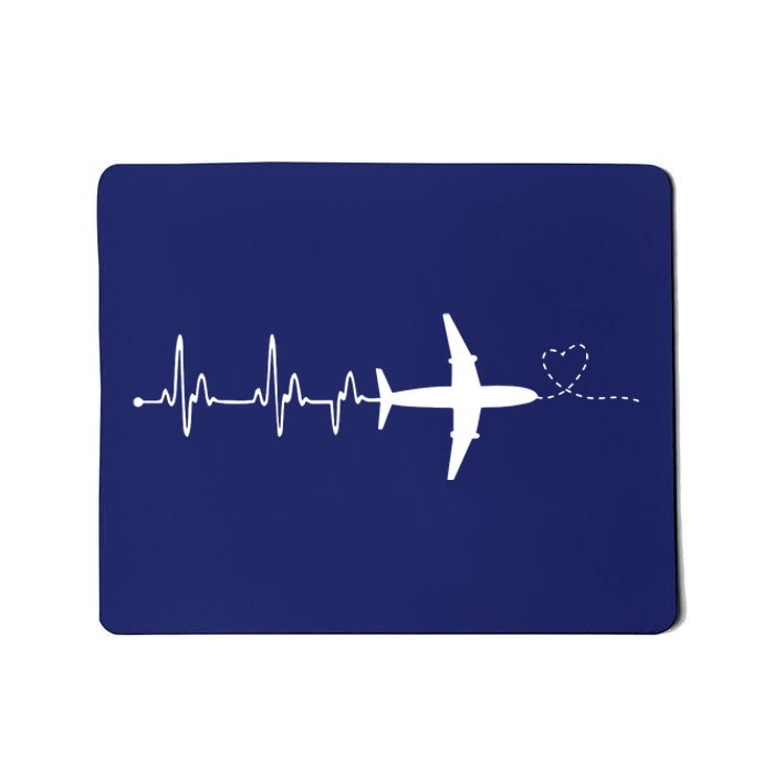 Airplane Pilot Heartbeat Clothing Student Pilot Mousepad