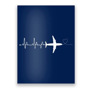 Airplane Pilot Heartbeat Clothing Student Pilot Poster