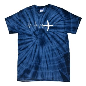 Airplane Pilot Heartbeat Clothing Student Pilot Tie-Dye T-Shirt