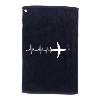 Airplane Pilot Heartbeat Clothing Student Pilot Platinum Collection Golf Towel