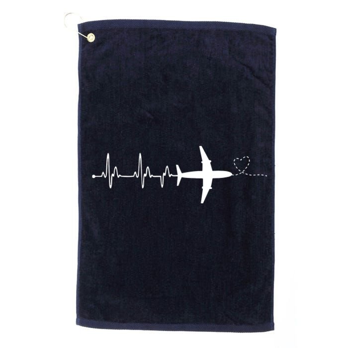 Airplane Pilot Heartbeat Clothing Student Pilot Platinum Collection Golf Towel