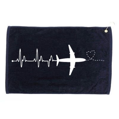 Airplane Pilot Heartbeat Clothing Student Pilot Grommeted Golf Towel