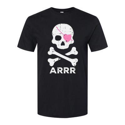 Arrr Pirate Heart Eyepatch Halloween Softstyle® CVC T-Shirt