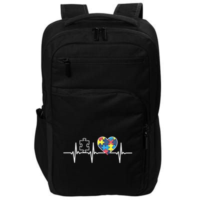 Autism Puzzle Heartbeat Autism Awareness Gift Cool Gift Impact Tech Backpack