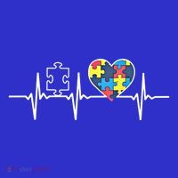 Autism Puzzle Heartbeat Autism Awareness Gift Cool Gift Premium T-Shirt