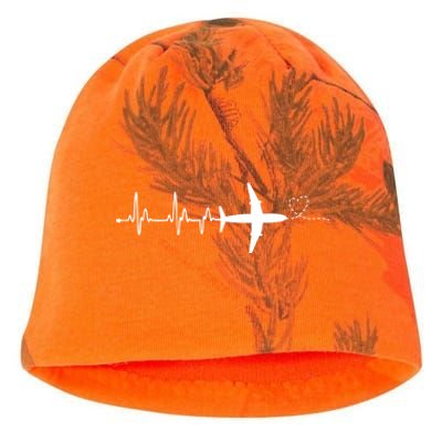 Airplane Pilot Heartbeat Clothing Gift Student Pilot Gift Kati - Camo Knit Beanie