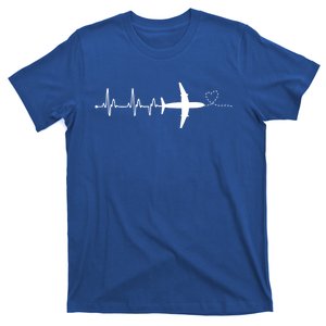 Airplane Pilot Heartbeat Clothing Gift Student Pilot Gift T-Shirt