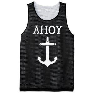 Ahoy Pirate Humor Anchor Ship Ocean Beach Sea Mesh Reversible Basketball Jersey Tank