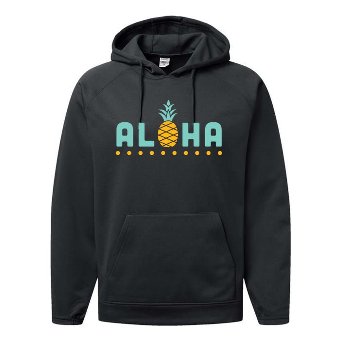 Aloha Pineapple Hawaiian Performance Fleece Hoodie