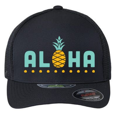 Aloha Pineapple Hawaiian Flexfit Unipanel Trucker Cap