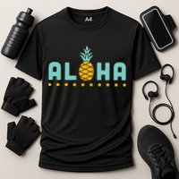 Aloha Pineapple Hawaiian Cooling Performance Crew T-Shirt