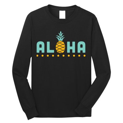 Aloha Pineapple Hawaiian Long Sleeve Shirt
