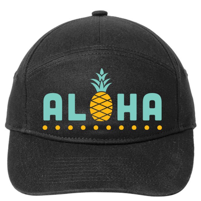 Aloha Pineapple Hawaiian 7-Panel Snapback Hat