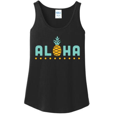 Aloha Pineapple Hawaiian Ladies Essential Tank