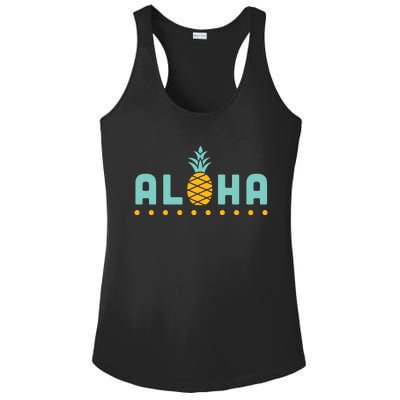 Aloha Pineapple Hawaiian Ladies PosiCharge Competitor Racerback Tank