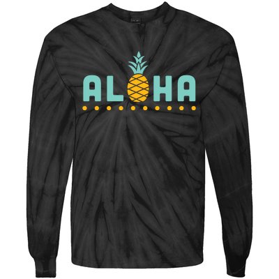 Aloha Pineapple Hawaiian Tie-Dye Long Sleeve Shirt