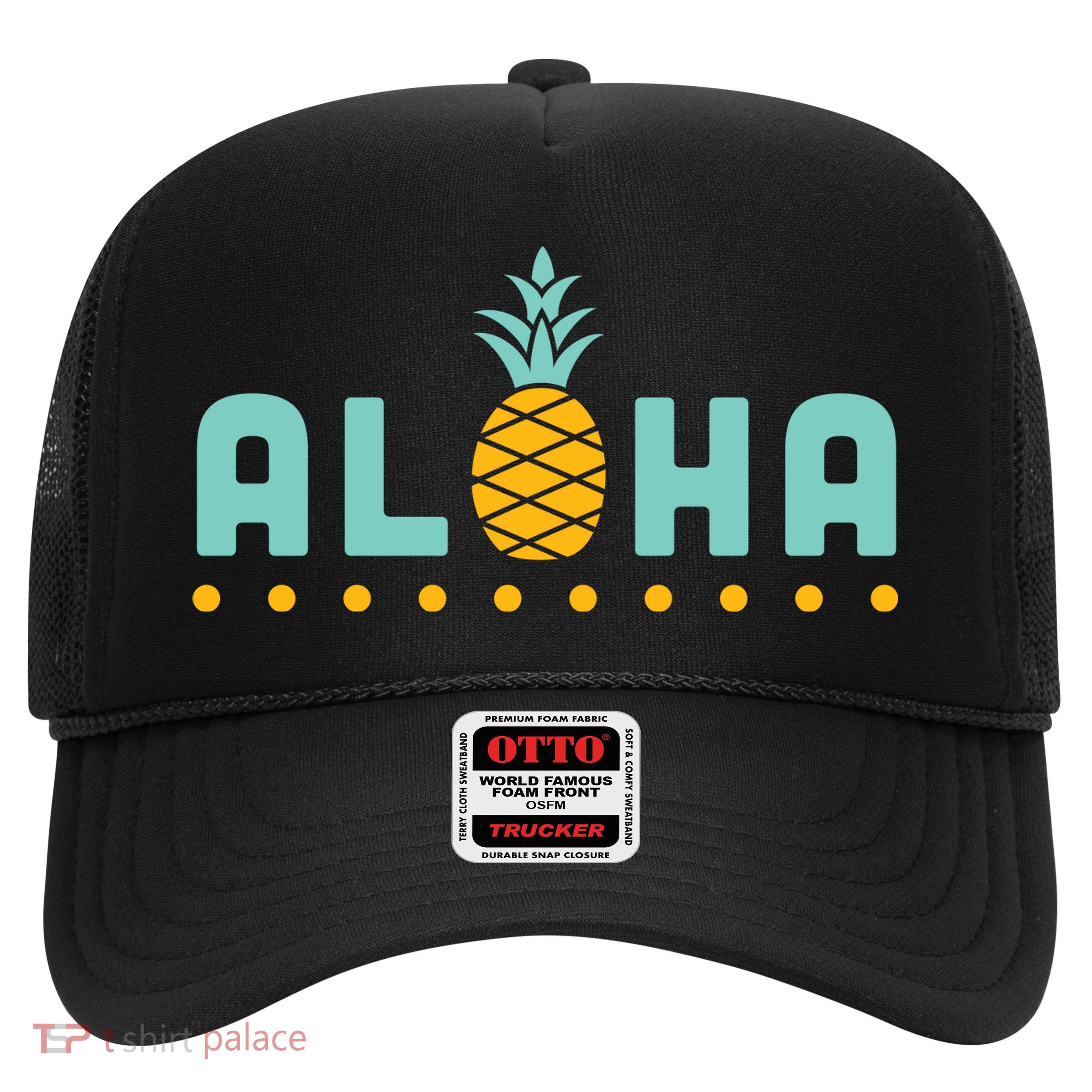 Aloha Pineapple Hawaiian Trucker Hat