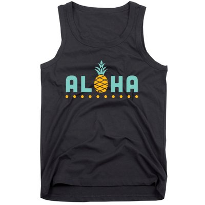 Aloha Pineapple Hawaiian Tank Top