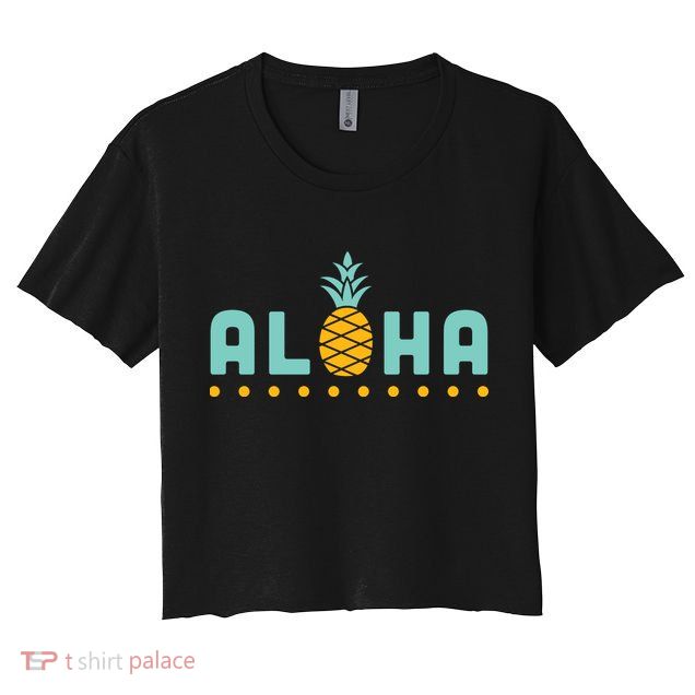 Aloha Pineapple Hawaiian Crop Top