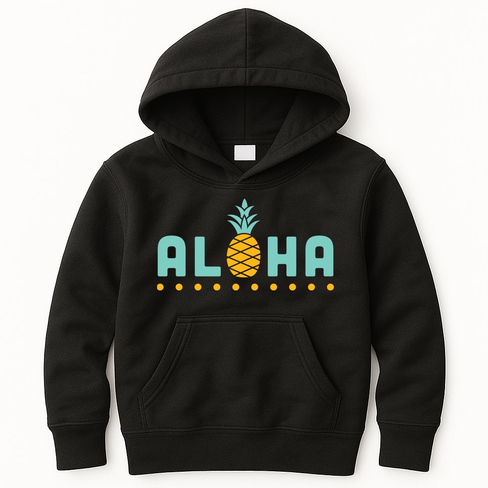 Aloha Pineapple Hawaiian Kids Hoodie