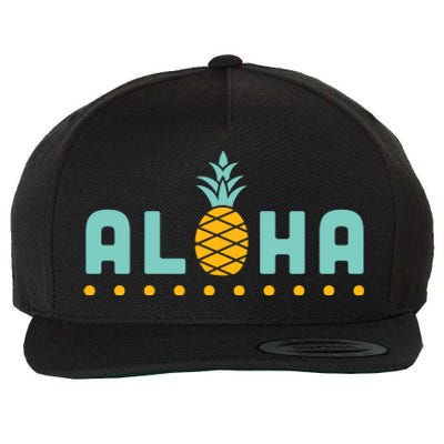 Aloha Pineapple Hawaiian Wool Snapback Cap