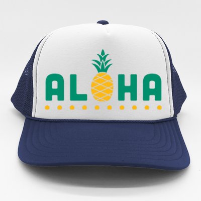 Aloha Pineapple Hawaiian Trucker Hat