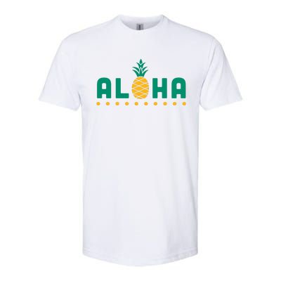 Aloha Pineapple Hawaiian Softstyle® CVC T-Shirt