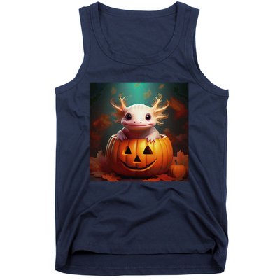 Axolotl Pumpkin – Halloween Thanksgiving Fall Harvest X Tank Top