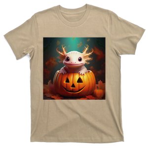 Axolotl Pumpkin – Halloween Thanksgiving Fall Harvest X T-Shirt