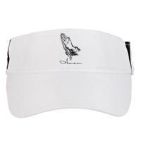 Amen Praying Hands Rosary Beads Adult Drive Performance Visor