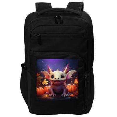 Axolotl Pumpkin – Halloween Thanksgiving Fall Harvest Impact Tech Backpack